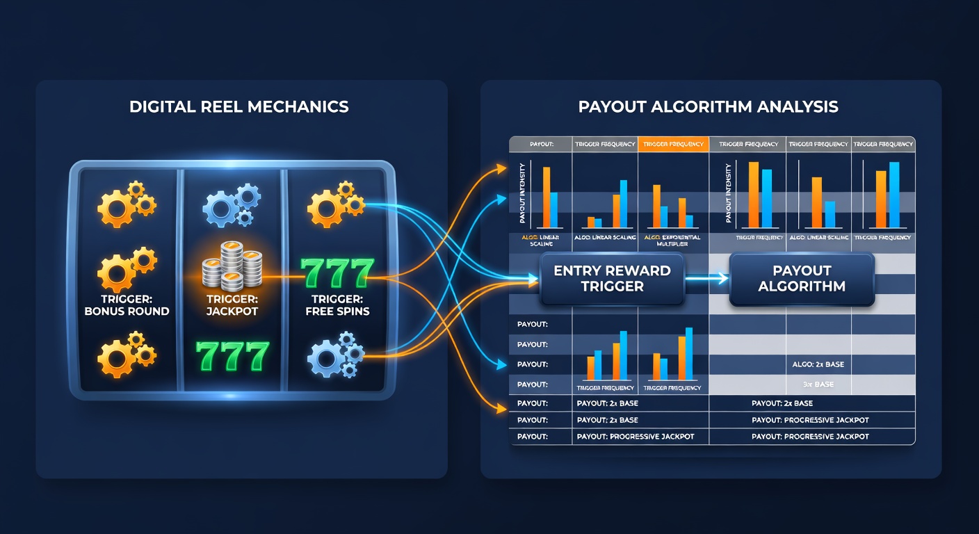 Grafische Übersicht der Algorithmen-Synchronisation zwischen Bonus-Triggern und Auszahlungsraten in Reel- und Tischspielen