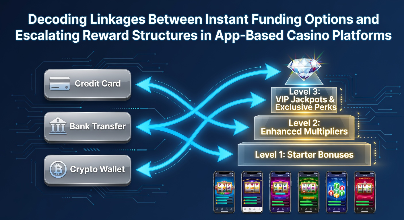 Illustration der Verknüpfungen zwischen Finanzierungsoptionen und Belohnungsstrukturen in Casino-Apps