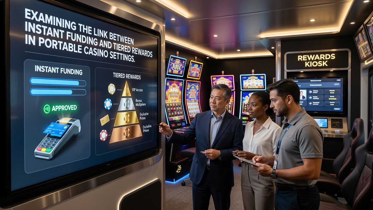 Visualisierung der Interaktionen zwischen Instant Funding und Tiered Rewards in portablen Casino-Settings