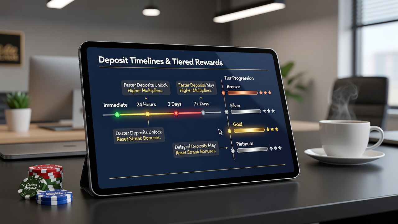 Impact of deposit processing times on tiered rewards in handheld casino apps