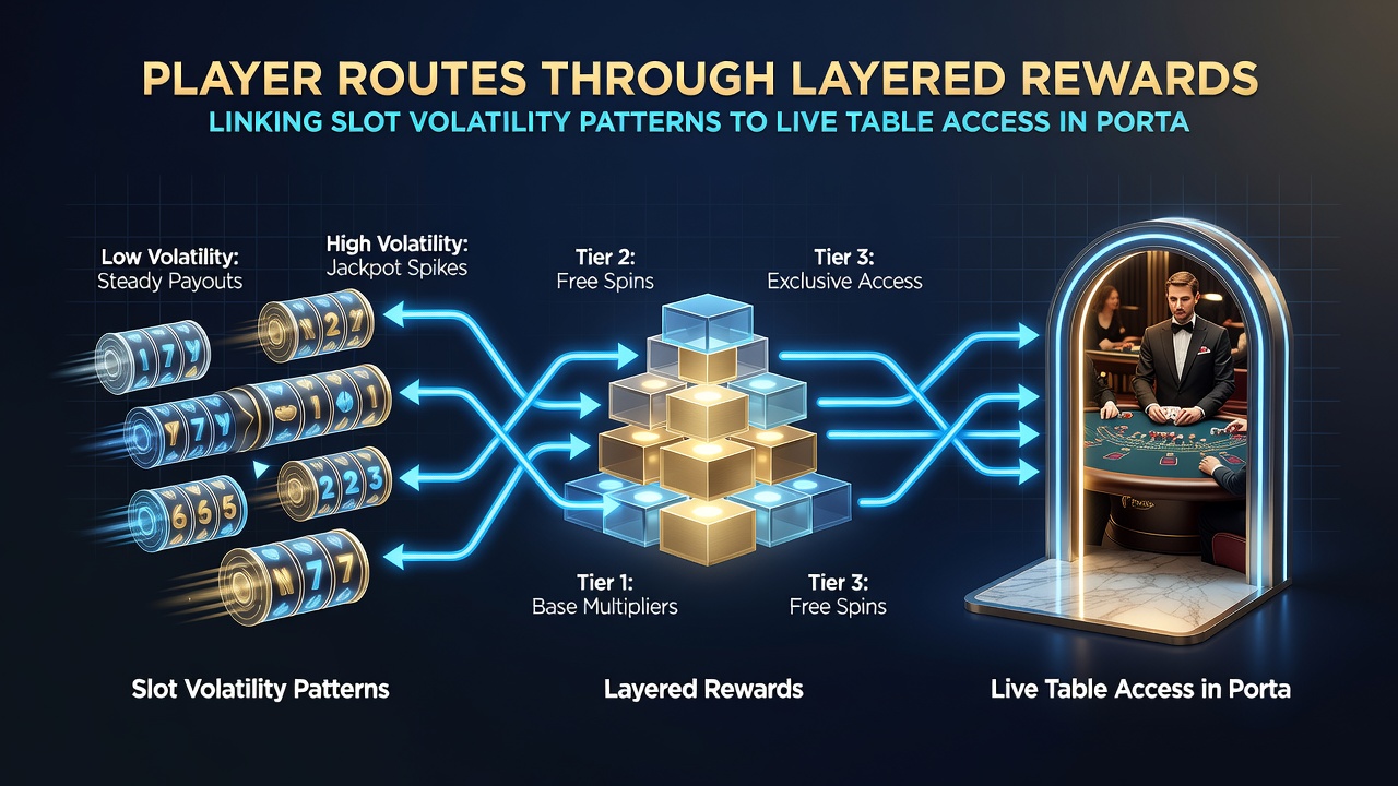 Darstellung der Verknüpfung zwischen Slot-Volatilität und Live-Tisch-Zugang in mobilen Casinos