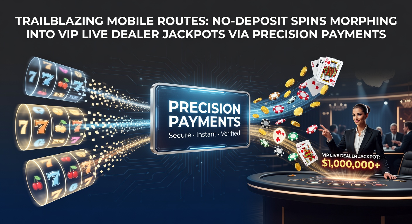 Smartphone mit Casino-App, das No-Deposit-Spins und Live-Dealer-Tische zeigt, umgeben von Jackpot-Symbolen und Zahlungsikonen